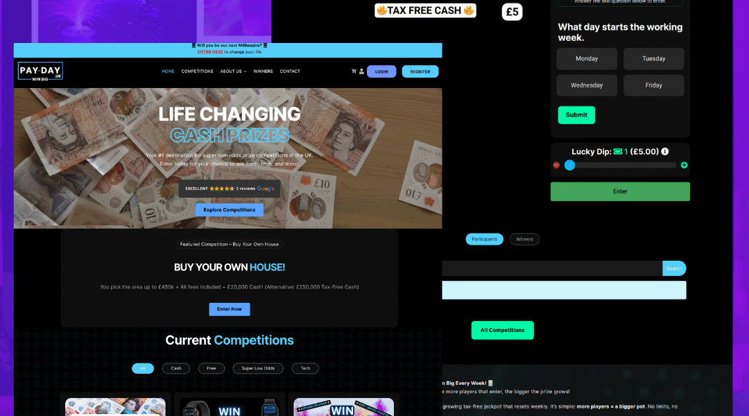 Advanced WordPress Competition Plugin – Simple, Multiple Prizes & Jackpot